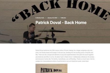 Good Music Radar reviews “Back Home”...